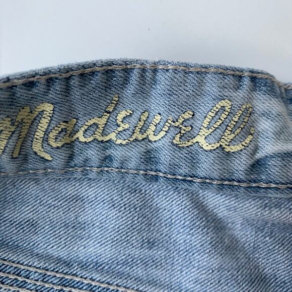 Madewell Denim Shorts Women 32 Blue Distressed‎ Cut Off Frayed Hem Light Wash - Picture 5 of 10
